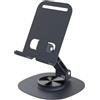 Generic Supporto ergonomico girevole a 360° regolabile per telefono, per scrivania, portatile e pieghevole, supporto mobile compatto per tavolo, ufficio, cucina e camera da letto