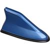 Unifizz Antenna radio AM/FM per auto, universale, in plastica blu, design a pinna di squalo, pezzo di ricambio