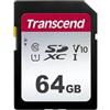 Transcend Scheda di memoria SDXC ad alta velocità da 64 GB (per fotocamere digitali/box foto/registrazioni e video/autoradio) Classe 10, UHS-I U1
