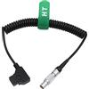 HangTon D-tap femmina 4 pin cavo di alimentazione a spirale per Canon C300 Mark II C500