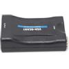 Bewinner Dilwe Convertitore da VGA a SCART, Adattatore di Uscita SCART di Ingresso VGA con Cavo di Ricarica per Telecomando, Video Pal/NTSC, Adattatore Convertitore Video (#1)