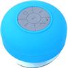 Asyduey Altoparlante Bluetooth Wireless da Bagno con Ventosa Mini Altoparlante Stereo Portatile RGB con Luce per Sport all'Aria Aperta Blu