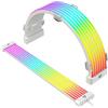 Bewinner Kit Cavo di Prolunga Alimentazione RGB - ATX 24 Pin PSU Sincronizzato 5V a 3 Pin per Scheda Madre ARGB con Tubo in Silicone Morbido Diffuso a LED
