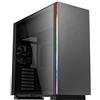Aerocool Glo Black Tempered Vetro RGB Midi Case con Due RGB LED Stripes
