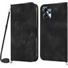 Netany Cover per Motorola Moto G13 / G23 / G53 5G con Cordino, Flip Portafoglio Magnetica Custodia in Pelle, [2 Porta Carte][Chiusura Magnetica],Custodia Libro Antiurto Cover con Laccio (Nero)