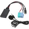 BOROCO Compatibile con audi Adattatore Bluetooth senza fili per auto audio, Modulo Bluetooth per auto Cavo audio Aux Microfono Porta MINI ISO per P——rs_che
