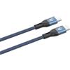 VulTech Cavo Smartphone CS-NCC12BL in Nylon Type-C to Type-C blu 1,2m 3.0A 60W - PD 5A QC 3.0 - MacBook Pro/Air, iPhone 15 / Pro/Pro Max, Samsung S22 Ultra, iPad Pro/Air Mini
