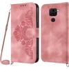 NETANY Cover per Xiaomi Redmi Note 9/Redmi 10X 4G con Cordino, Flip Portafoglio Magnetica Custodia in Pelle, [2 Porta Carte][Chiusura Magnetica],Custodia Libro Antiurto Cover con Laccio (Rosa)