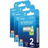 Panasonic Eneloop - Batteria ricaricabile micro AAA 800 mAh, 3 x 2 pezzi
