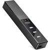 Jevina 500054069, Altoparlante per computer 3 in 1 con microfono e hub USB, per conferenza, microfono per videoconferenze, Nero