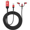 Generico CAVO MHL UNIVERSALE 3IN1 MULTIPORTA MIRRORING HDMI 2K USB PER SMARTPHONE E TV 2M