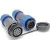 Elecbee Connettore di alimentazione Connettore aeronautico SP21, Serie SP21 Connettore di accoppiamento impermeabile Connettore inline a 2 poli e presa Cavo satellitare Connettore a presa rotonda