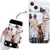 Yoedge Custodia personalizzata per Apple iPhone 13, crea la tua cover con foto e testo personalizzati, custodia regalo individuale, protezione bianca per iPhone 13 6,1