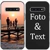 Yoedge Cover Personalizzata Custodia per Samsung Galaxy S10 Plus 6,4 Personalizzato con Foto Testi Disegni Personalizza Custodia con Immagine, Antiurto Nera Personalizzabili Case per Samsung S10 Plus