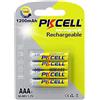 PKCELL - 4 batterie ricaricabili AAA 1200 mAh 1,2 V