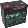 WSB Kung Long WPL55-12N - Batteria al piombo, 12 V, 55 Ah, adatta per sistemi di sicurezza, allarmi antincendio, impianti ELA, UPS V, telecomunicazioni, sistemi di alimentazione di emergenza (55 Ah)