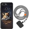 vingarshern Cover ZTE Blade V9 Custodia in Silicone Sottile,ZTE Blade V9 Cover Antiurto Con Motivo,ZTE Blade V9 Case Silicone Con Catena/Cordino per Cellulare,Modèle*03