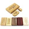 Gravidu18 Chiavetta USB personalizzata + confezione regalo in legno massiccio con incisione testo a scelta per matrimonio, chiavetta USB Flash Drive 32/64/128 GB 3.0 idea regalo personalizzata Noce 64 GB 3.0