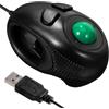 iplusmile Mouse Ergonomico con Trackball 4D USB Cablato Portatile per Laptop e Desktop con Controllo Pollice, Design Compatto in Plastica Rigida Nera per Ufficio e Viaggio
