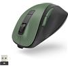 Hama Mouse ergonomico (wireless a 6 tasti, 2,4 GHz, BlueWave, 800/1200/1600 dpi, mouse ottico wireless, mouse ergonomico, mouse per computer portatile/PC, batteria, destrorsi) verde bosco