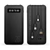 Mediawave Store - Power Bank 20000mAh Ricarica Veloce con 4 Cavi Integrati Caricabatterie Portatile USB (Nero)
