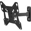 One For All WM2241 Supporto da Parete per TV - Montaggio a Muro Girevole 90° e Inclinabile 15° - Dimensioni Schermo 13-43 pollici - Per Tutti i Tipi di TV - Massimo Peso 30kg - Nero