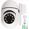KIMISS Telecamera Wi-Fi Esterno Telecamera WiFi, PTZ Telecamera 1080P per Sicurezza della Casa con Visione Notturna a Colori, Audio Bidirezionale,Rilevamento del Movimento