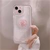 hdqICase Custodia Compatibile con iPhone 13 Pro, Cover Morbida TPU Trasparente Fiocco Rosa 3D per Ragazze Donne