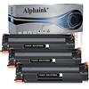 alphaink 3 Toner Compatibili 83A 83X CF283A 283X CF283X per HP Laserjet Pro M126A M126nw M128fn M128fp M128fw MFP M225dn M225rdn M201n M201dw MFP M125a M125hw M125nw M125rnw M127fn M127fp (3 Nero)