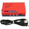 MasYosh Retroscaler2x AV a HDMI Converter - Moltiplicatore di Linea di Latenza Zero, Supporta NTSC e Pal, 240p/480i/288p/576i a 480p/576p Upscaler per Console di Gioco retrò (Rosso)