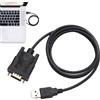 Whnbuij Cavo Convertitore RS232 USB - Adattatore Seriale DB9 9 Pin | Connettore Femmina, Compatibile con Stampanti e PC, Chipset Prolific ad Alte Prestazioni per Informatica ad Alte Prestazioni