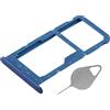 OnlyTech - Cassetto/supporto per scheda dual sim e scheda di memoria micro SD Huawei Honor 9 Lite blu + strumento di estrazione