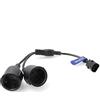 Eonvic IEC 320 C14 maschio a presa europea Schuko femmina, cavo di alimentazione corto adattatore per UPS PDU, connettore del cavo di alimentazione Euro UPS/PDU (2 vie)