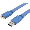 Techly 304895 Cavo USB 3.2 Superspeed A Maschio/Mic B Maschio 1 m Flat Blu