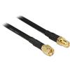 DeLOCK 88930 cavo coassiale 0,9 m SMA CFD200 Nero