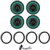 IPNOSIS Kit 4 Casse IP-01165 per VW Golf VI VII, VW New Beetle (No Cabriolet) fino al 2010, VW Polo dal 2009 in poi con 2 Supporti Anteriori, 2 Supporti Posteriori e 4 Connettori