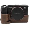 MUZIRI KINOKOO Custodia in pelle sintetica per Sony Alpha 7C/α7C - Custodia protettiva inferiore, trasparente