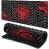 Head Case Designs Licenza Ufficiale HBO Game of Thrones Casa Targaryen Grafica Arte 23.62 x 11.81 x 0.12 Inches (600 x 300 mm) - L Tappetino per Mouse E Scrivania da Ufficio per Giochi Tastiera PC