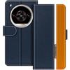 UOGNADGD Custodia in pelle Compatibile con ZTE Nubia Focus 2 Ultra 5G Flip wallet cover con chiusura magnetica, supporto integrato e portacarte protezione antiurto (Blu)