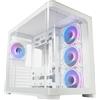 LC-POWER Alloggiamento da gioco 801W Pro-Storm Light - ATX, pannello frontale RGB in vetro temperato, USB-C, 10 opzioni di ventola, fino a 5 HDD/SSD