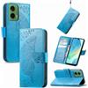 JIUNINE Custodia a Libro in Pelle per Motorola Moto G06, Blu
