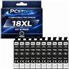 PcStore 10 Cartucce Compatibili Epson 18XL Nero T1811 (10 Pezzi) Alta Capacità per XP-30 XP-102 XP-202 XP-205 XP-212 XP-215 XP-225 XP-302 XP-305 XP-312 XP-315 XP-322 XP-325 XP-402 XP-405 XP-412 XP-415
