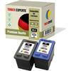 TONER EXPERTE Kit 2 XL Cartucce d'inchiostro compatibili con HP 56 57 C6656AE C6657AE Photosmart 7260 7350 7450 7660 7960 C4180 C4280 C5280 Deskjet 5150 5550 450CBi Officejet 5610 4215 (Nero, Colore)