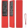 CTRLBETTER Custodia in silicone per telecomando compatibile con Samsung AH81-15047A AH81-15498A, custodia protettiva antiurto con cordino (rosso)