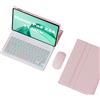 HLTOOP Custodia con Tastiera per Honor Pad X8A 11 Pollici 2024, Tastiera Wireless Retroilluminata Rimovibile con Copertura Protettiva, Mouse Tablet,Rosa