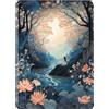 SGKITM Custodia per Kindle 2019 10a Generazione Flip Cover PU Pelle Silicone TPU Case Magnetico Auto Svegliati/Sonno Anti Caduta Copertina Donna Fiore Fantastico Modello Kindle 10° Gen 2019 (Colore 2)