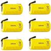 ALCAPOWER 6 Batterie Accumulatore Ni - Cd SC 1,2V 2000mAh Ricaricabile - T. a Saldare (Confezione da 6 Batterie)