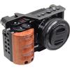 TOPCINE Gabbia fotocamera per Sony Alpha ZV-E10 con manico in legno Gabbia completa per Sony ZVE10, accessori per riprese video in alluminio, microfono con slitta fredda/kit di ripresa Vlog leggero