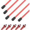 QUARKZMAN 160mm Tubo Di Protezione In Plastica Per Antenna, Tubo Per Antenna RC Con Supporto E Cappuccio Per Auto RC Barche Drone Ricevitore (Rosso, 5 Pezzi)