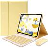 ZKAIAI Ipad Pro 10,5 2017 E Ipad Air 3 10,5 2019 Custodia Con Portamatite, Con Mouse E Tastiera Retroilluminata A 7 Colori Bluetooth Wireless Rimovibile Magneticamente Per Pro 10,5 2017/air 3 10,5 2019